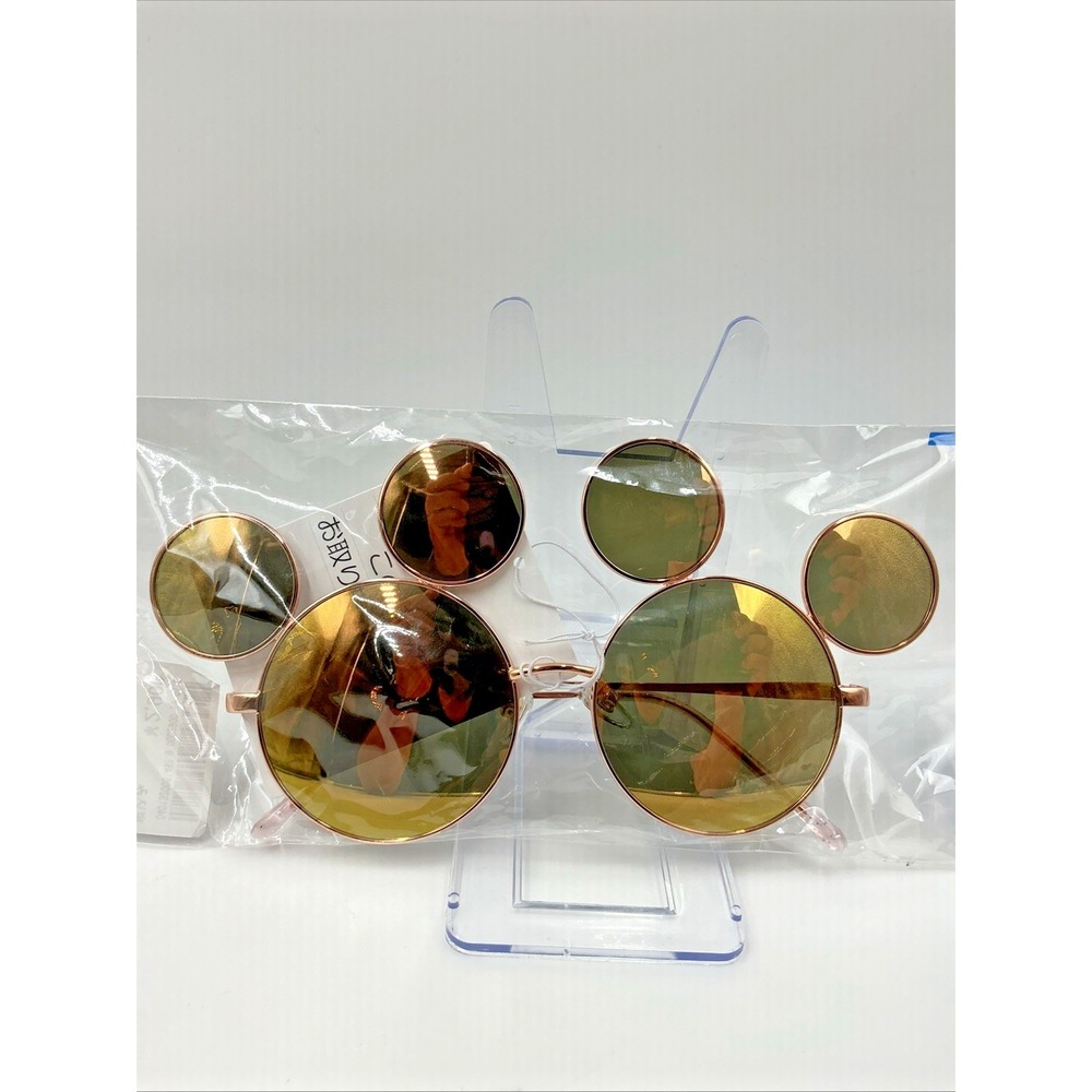 Tokyo Disneyland Japan Mickey Shaped Sunglasses Rose And Mirror Type
